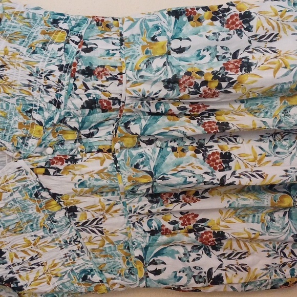 Anthropologie The Peregrine Floral Midi Dress SZ M Button Up Ruffle Sleeve NWOT - Picture 6 of 16